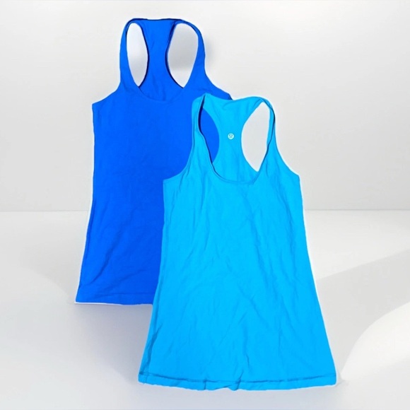 lululemon athletica Tops - 2 Lululemon Racerback Women's Tank Top Kayak Blue Chest 13 in. Length 25 In.